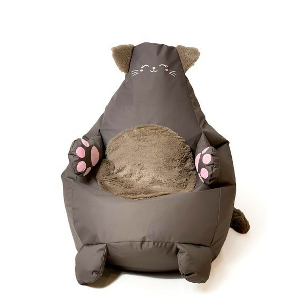 Puff GO GIFT Brąz Oxford Kot 130 x 90 cm